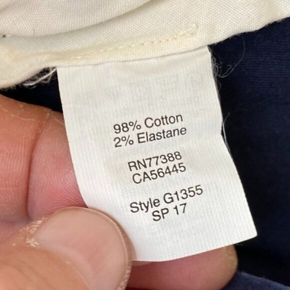 J.Crew Mens Pants Size 35x32 [34x30 measured] Flex Chino Flat Front Navy - Picture 8 of 12